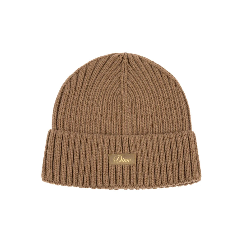 DIME Cursive Rib Beanie Coffee Men's Beanies Dime MTL