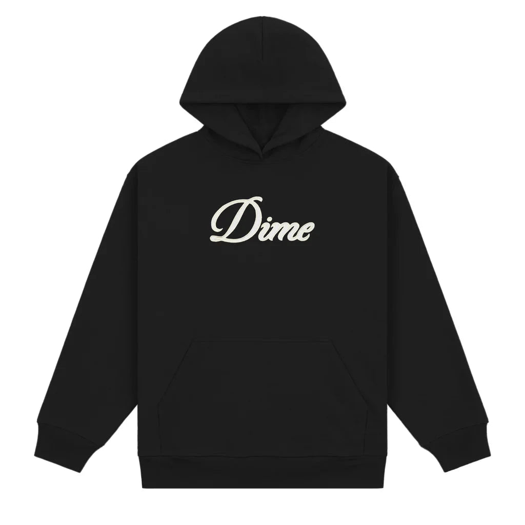 DIME Cursive Pullover Hoodie Black Men's Pullover Hoodies Dime MTL