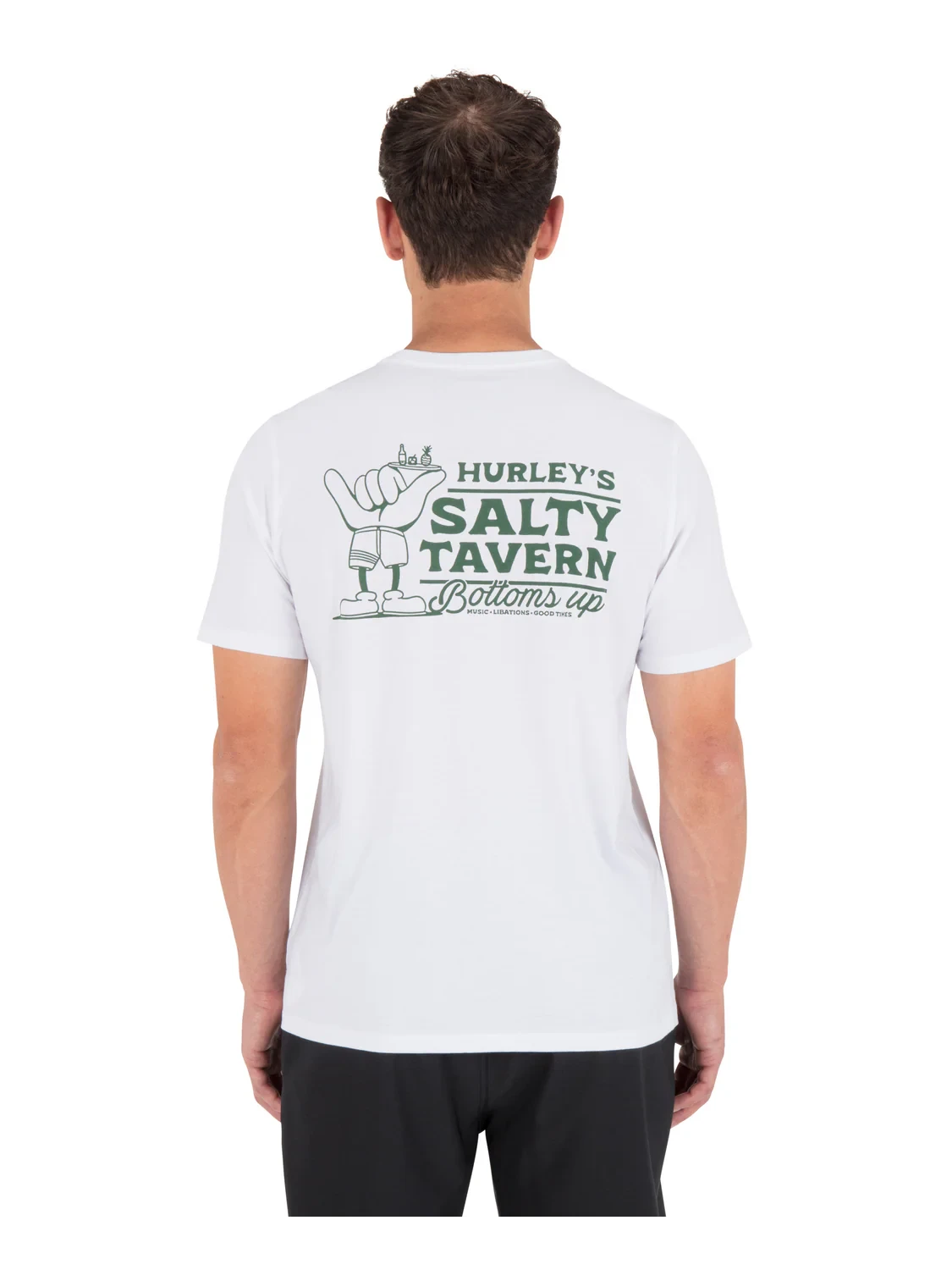 HURLEY Salty Tavern T-Shirt White Men's Short Sleeve T-Shirts Hurley