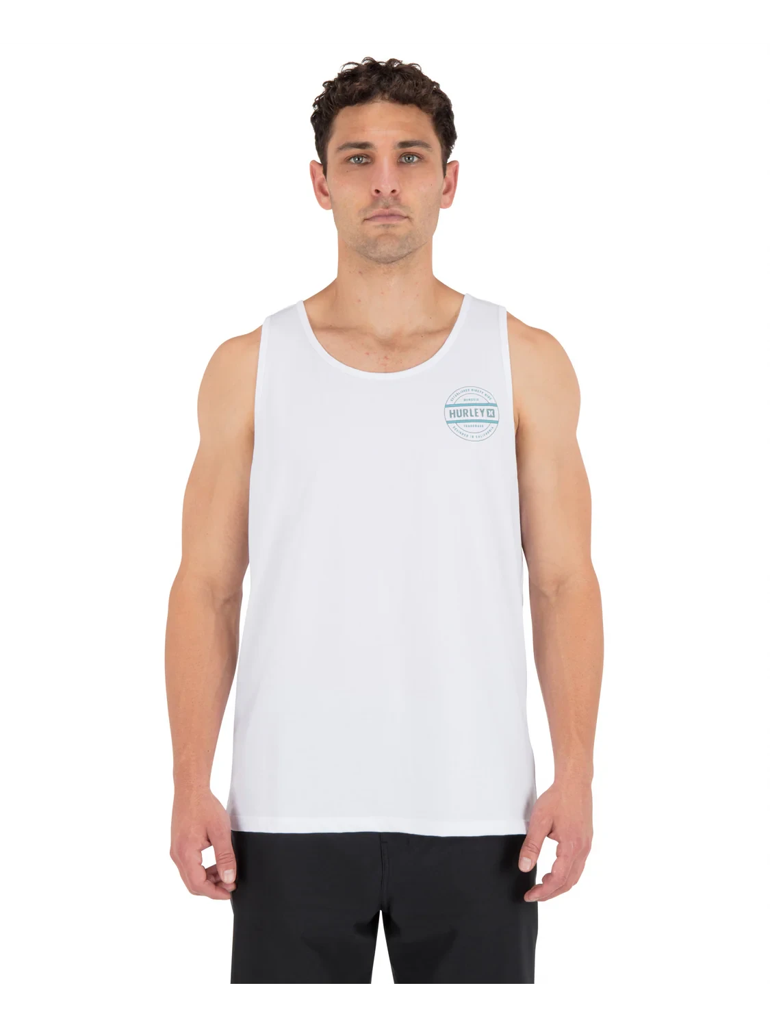 HURLEY Filler Tank White Men's Tank Tops Hurley
