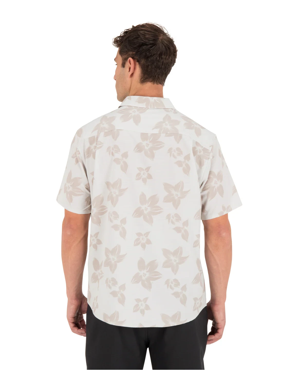 HURLEY Newport Stretch Short Sleeve Button Up Bone Men's Short Sleeve Button Up Shirts Hurley