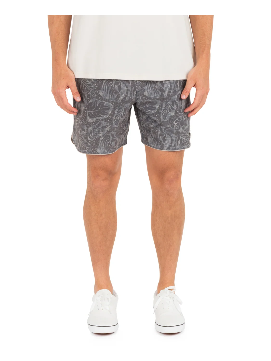 HURLEY Phantom Naturals Scallop Volley 17" Boardshorts Black Men's Boardshorts Hurley