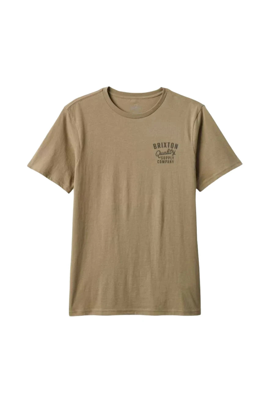 BRIXTON Hubal T-Shirt Oatmeal Men's Short Sleeve T-Shirts Brixton