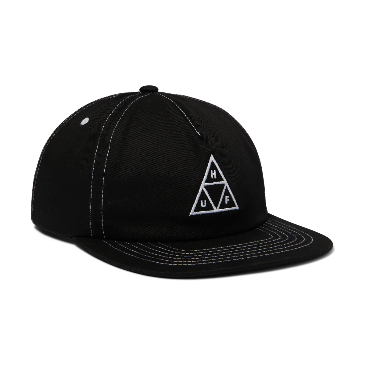 HUF Set Triple Triangle Snapback Hat Black/White Men's Hats huf
