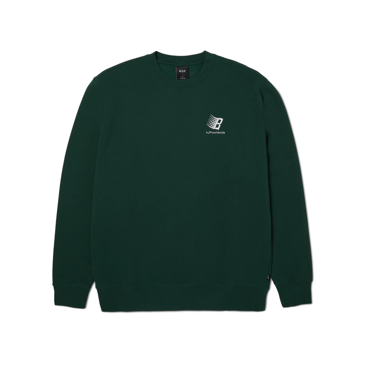 HUF X BRONZE Crewneck Sweater Forest Green Men's Crewnecks Huf