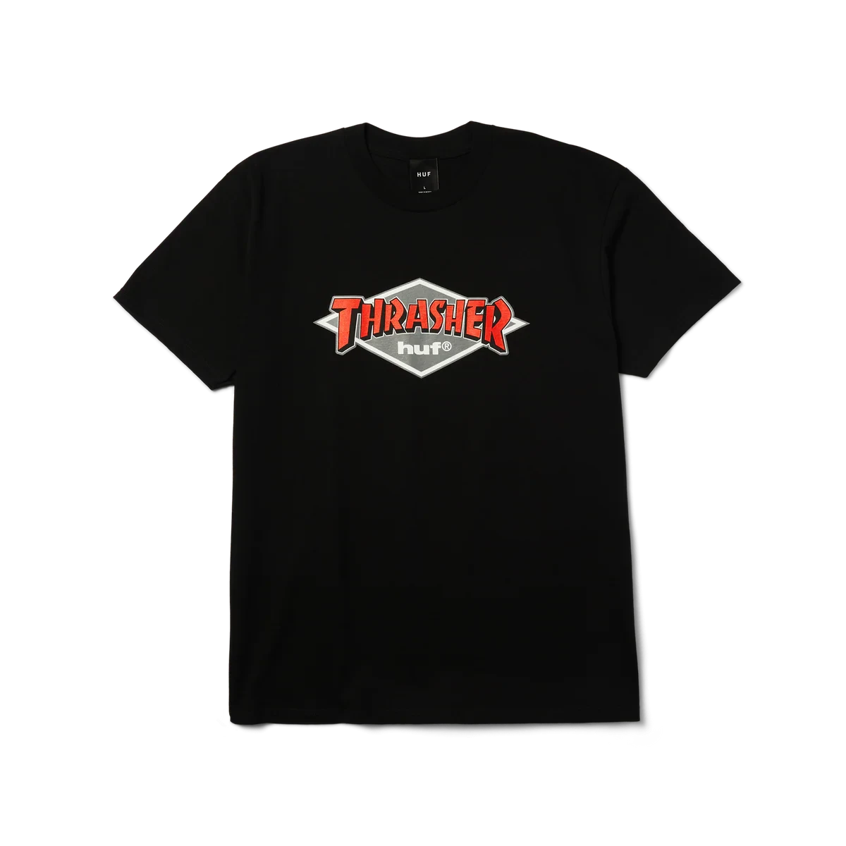 HUF x Thrasher Logo T-Shirt Black Men's Short Sleeve T-Shirts Huf