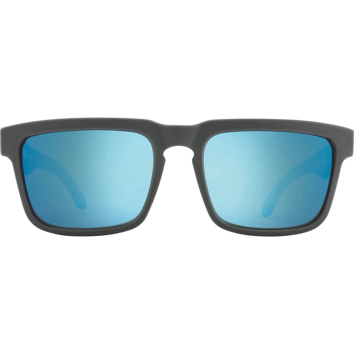 SPY Helm Soft Matte Dark Grey - Happy Grey Green Light Blue Spectra Mirror Polarized Sunglasses Sunglasses Spy
