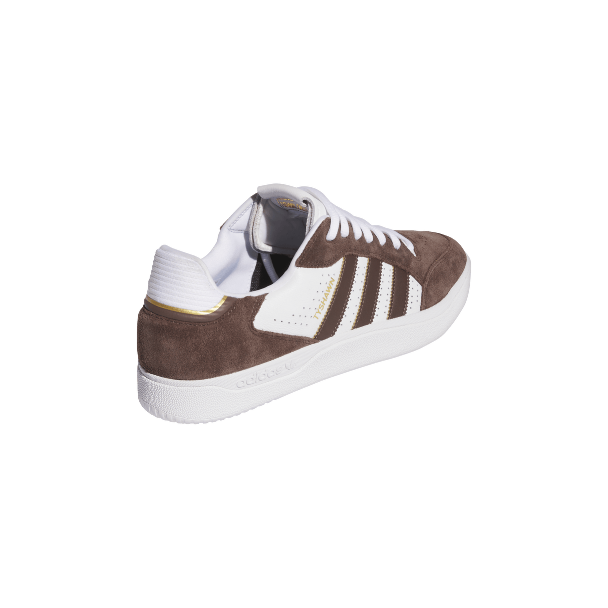 ADIDAS Tyshawn Low Shoes Brown/Cloud White/Gold Metallic Men's Skate Shoes Adidas