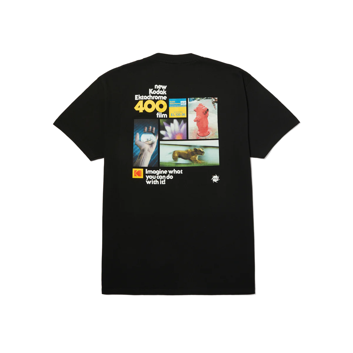 HUF X KODAK Imagine What T-Shirt Black Men's Short Sleeve T-Shirts Huf