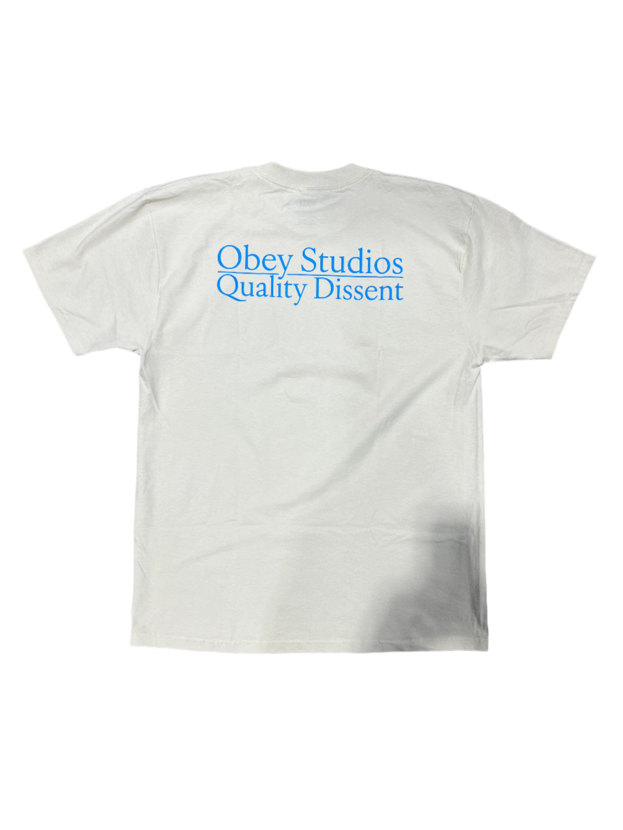 OBEY Studios Quality Dissent T-Shirt Cream Men's Short Sleeve T-Shirts Obey