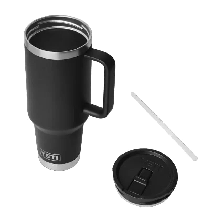YETI Rambler 1.18 L Travel Straw Mug With Colour-Matched Straw Lid Black Drinkware Yeti