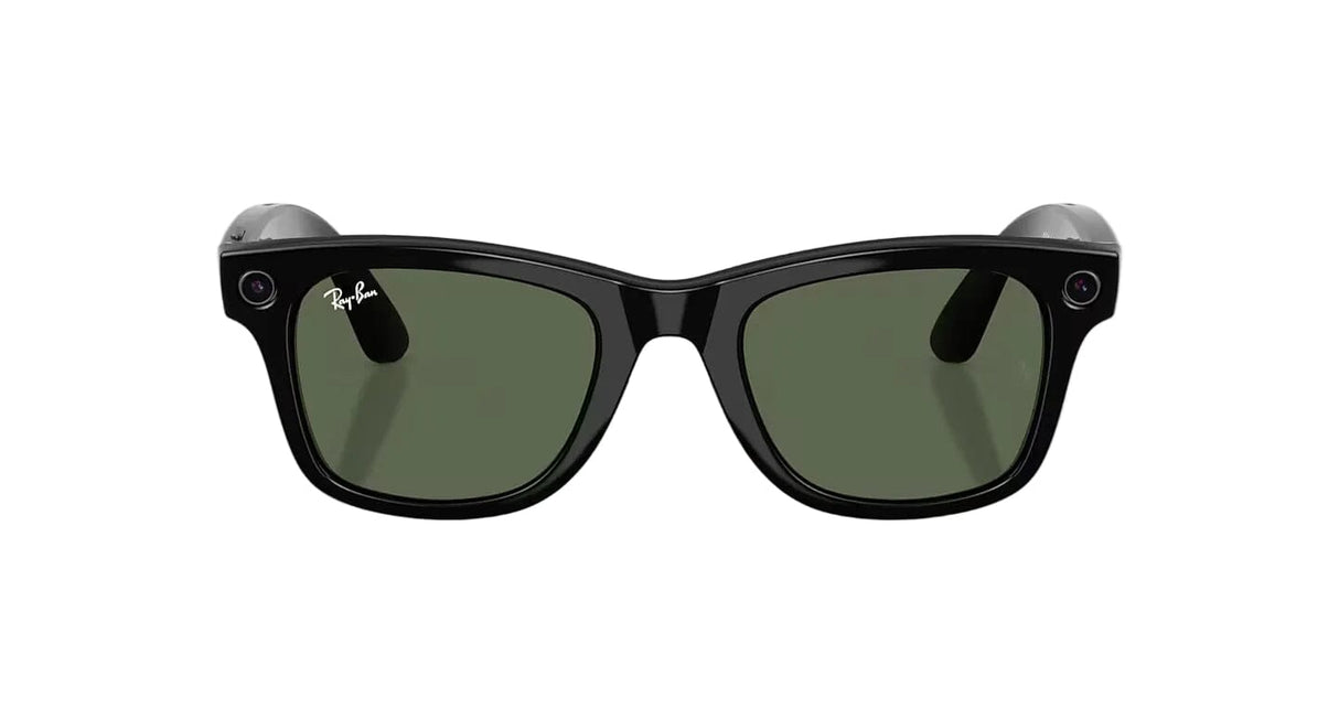 RAY-BAN Meta Wayfarer Shiny Black - G-15 Green (Gen 2) Sunglasses Sunglasses Ray-Ban