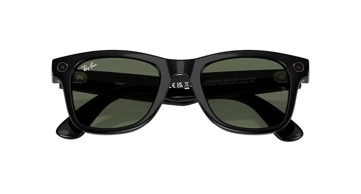 RAY-BAN Meta Wayfarer Shiny Black - G-15 Green (Gen 2) Sunglasses Sunglasses Ray-Ban