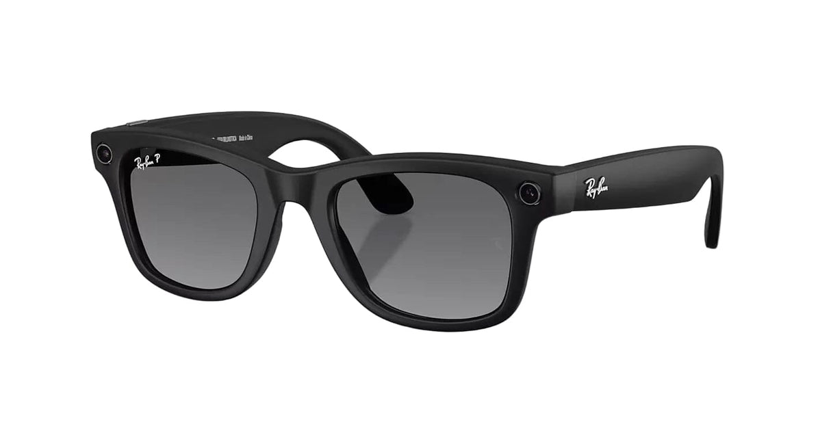 RAY-BAN Meta Wayfarer Matte Black - Graphite Polarized (Gen 2) Sunglasses Sunglasses Ray-Ban