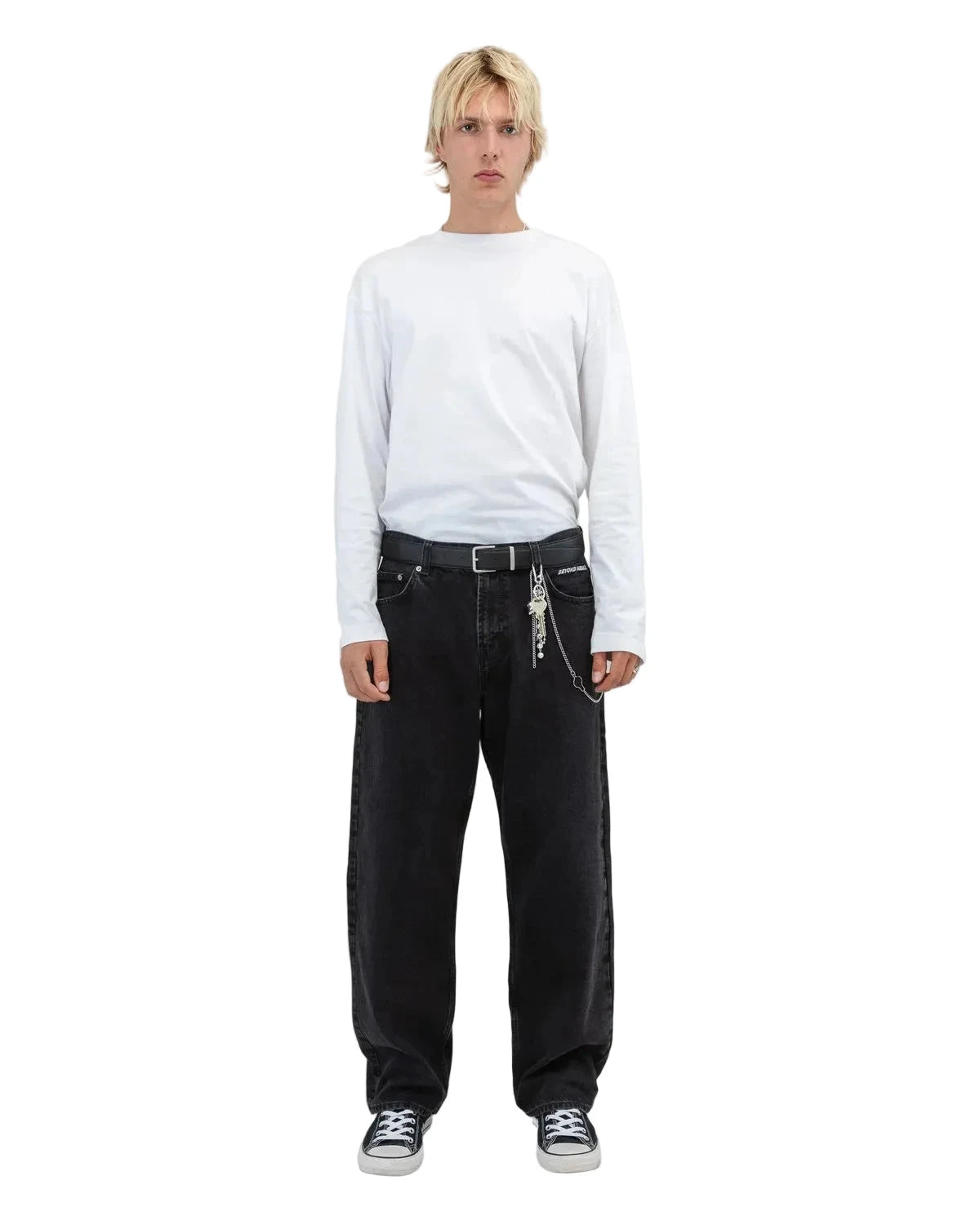 BEYOND MEDALS Loose Jeans Black Men's Denim Beyond Medals