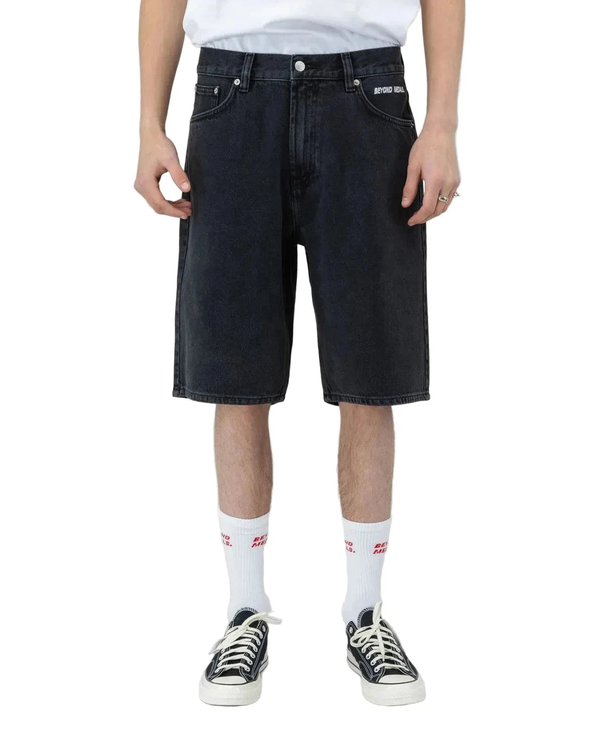 BEYOND MEDALS Jeans Shorts Black Men's Walkshorts Beyond Medals