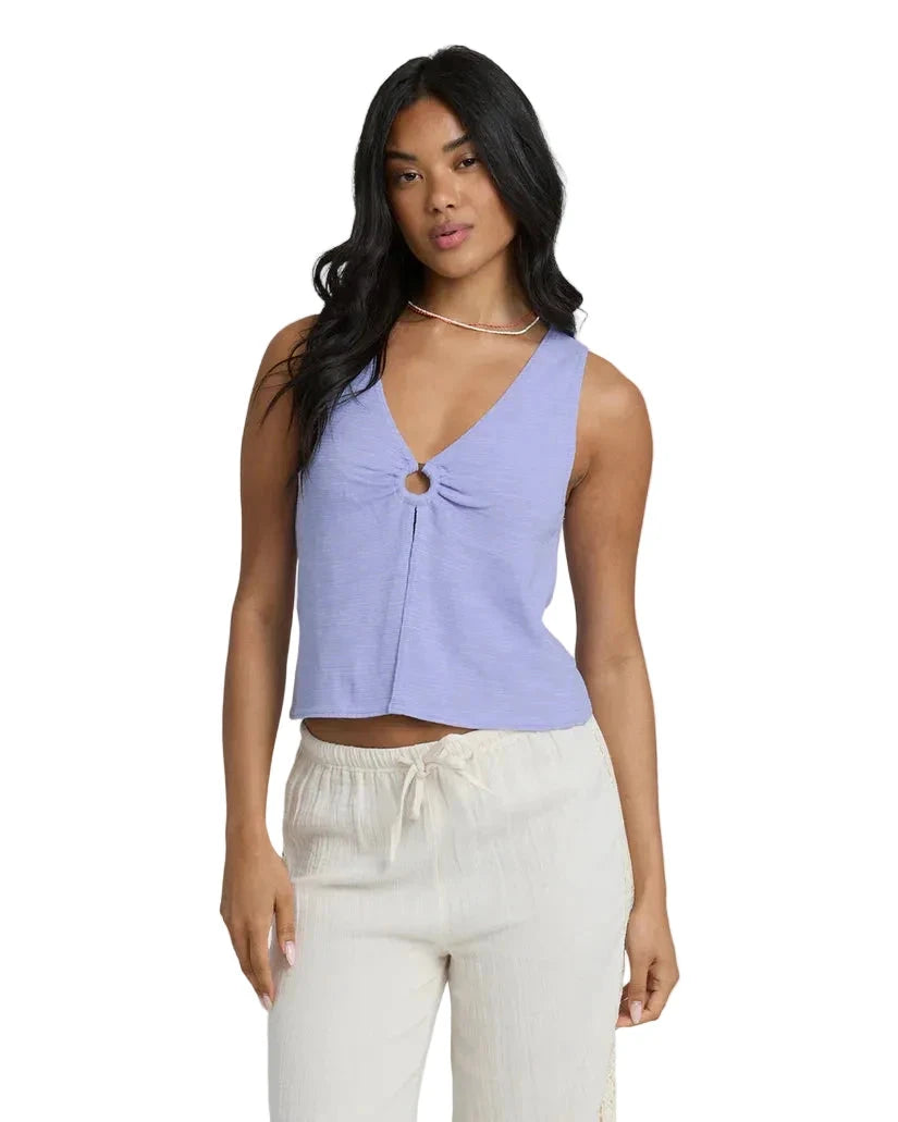 BILLABONG Women’s Veda Knit Tank Twilight Blue Women's Tank Tops and Halter Tops Billabong