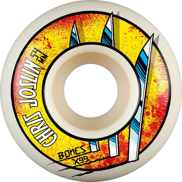 BONES XF Joslin Slice Of Life Standards V1 99A 54mm Skateboard Wheels Skateboard Wheels Bones