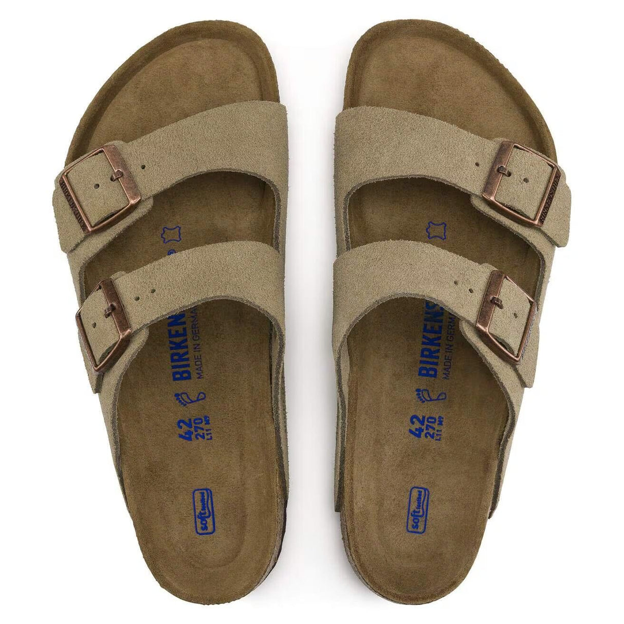 BIRKENSTOCK Women's Arizona Soft Footbed Sandals Taupe Women's Sandals Birkenstock