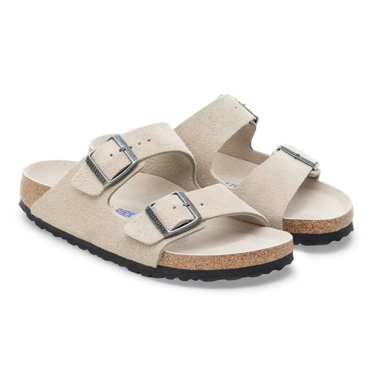 BIRKENSTOCK Women's Arizona Soft Footbed Sandals Oyster Tonal Women's Sandals Birkenstock