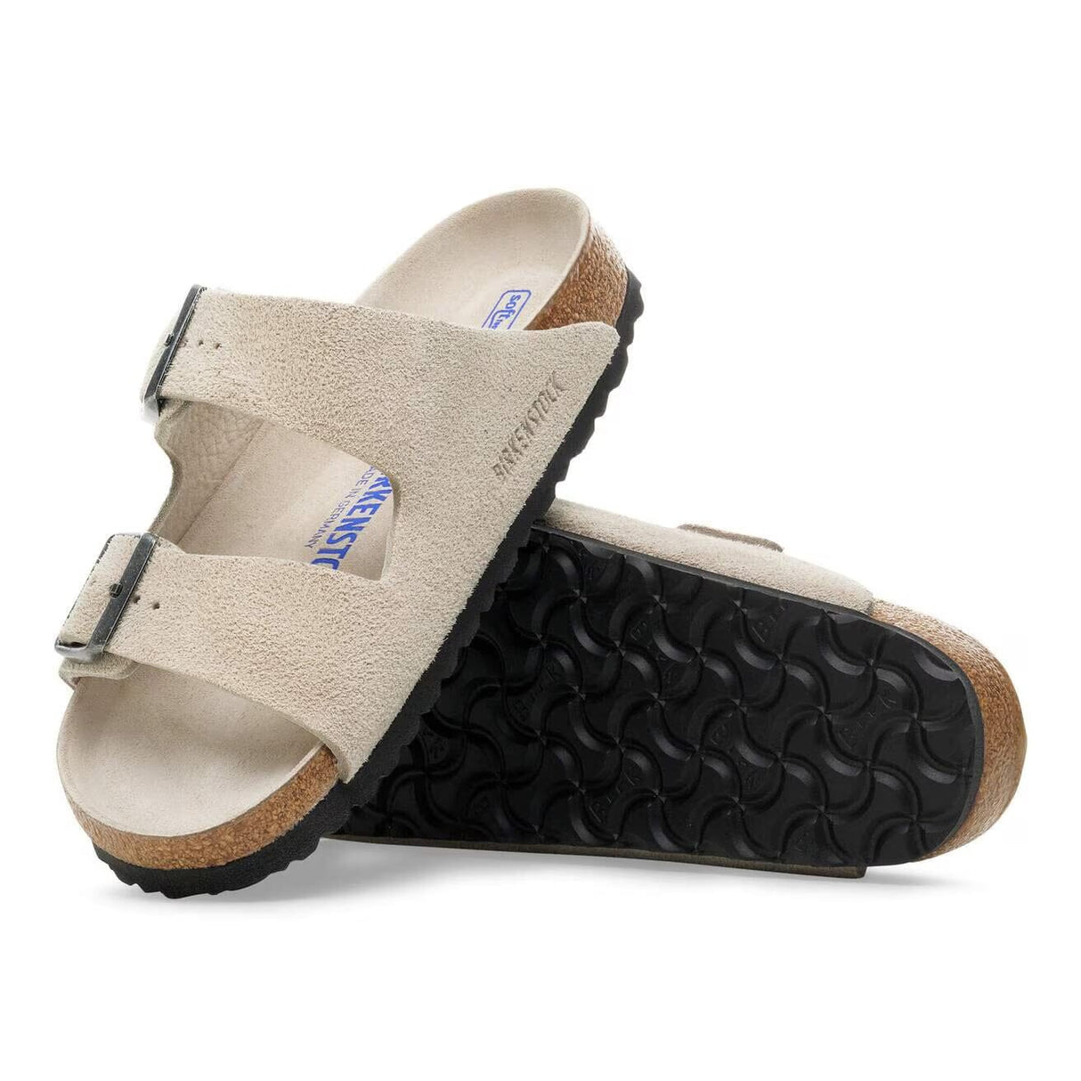 BIRKENSTOCK Women's Arizona Soft Footbed Sandals Oyster Tonal Women's Sandals Birkenstock