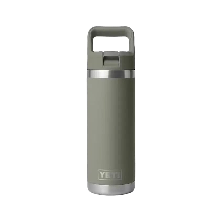 YETI Rambler 532 ML Water Bottle With Colour-Matched Straw Cap Pampa Green Drinkware Yeti