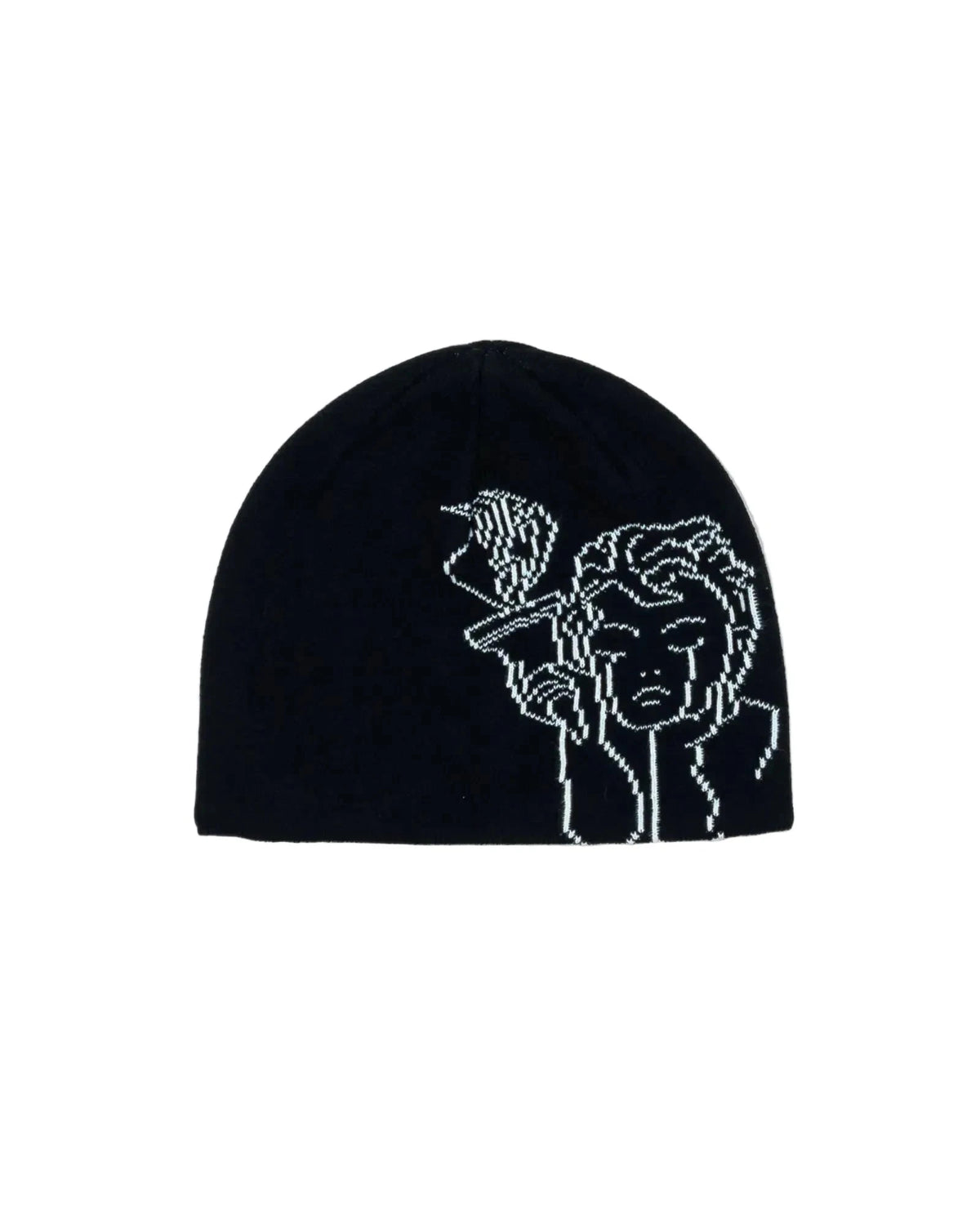 BEYOND MEDALS Jacquard Angel Beanie Black Men's Beanies Beyond Medals