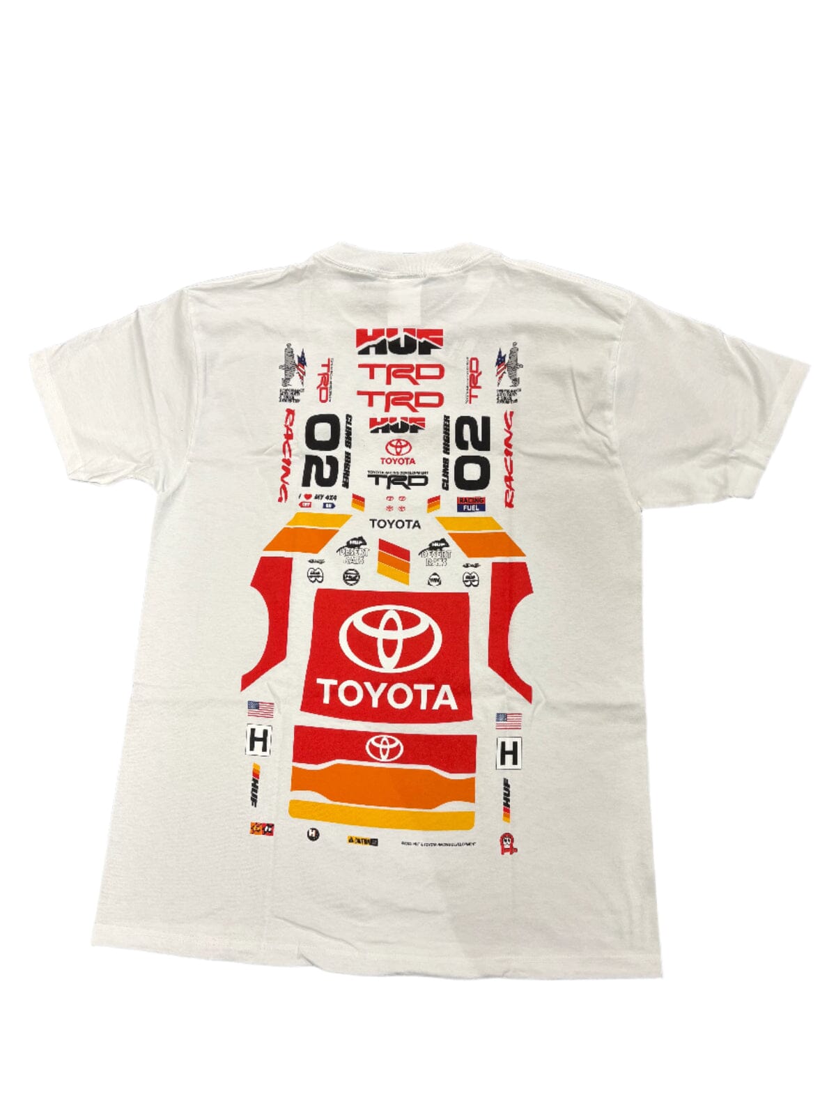 HUF Huf X TRD Stickered T-Shirt T-Shirt White Men's Short Sleeve T-Shirts Huf