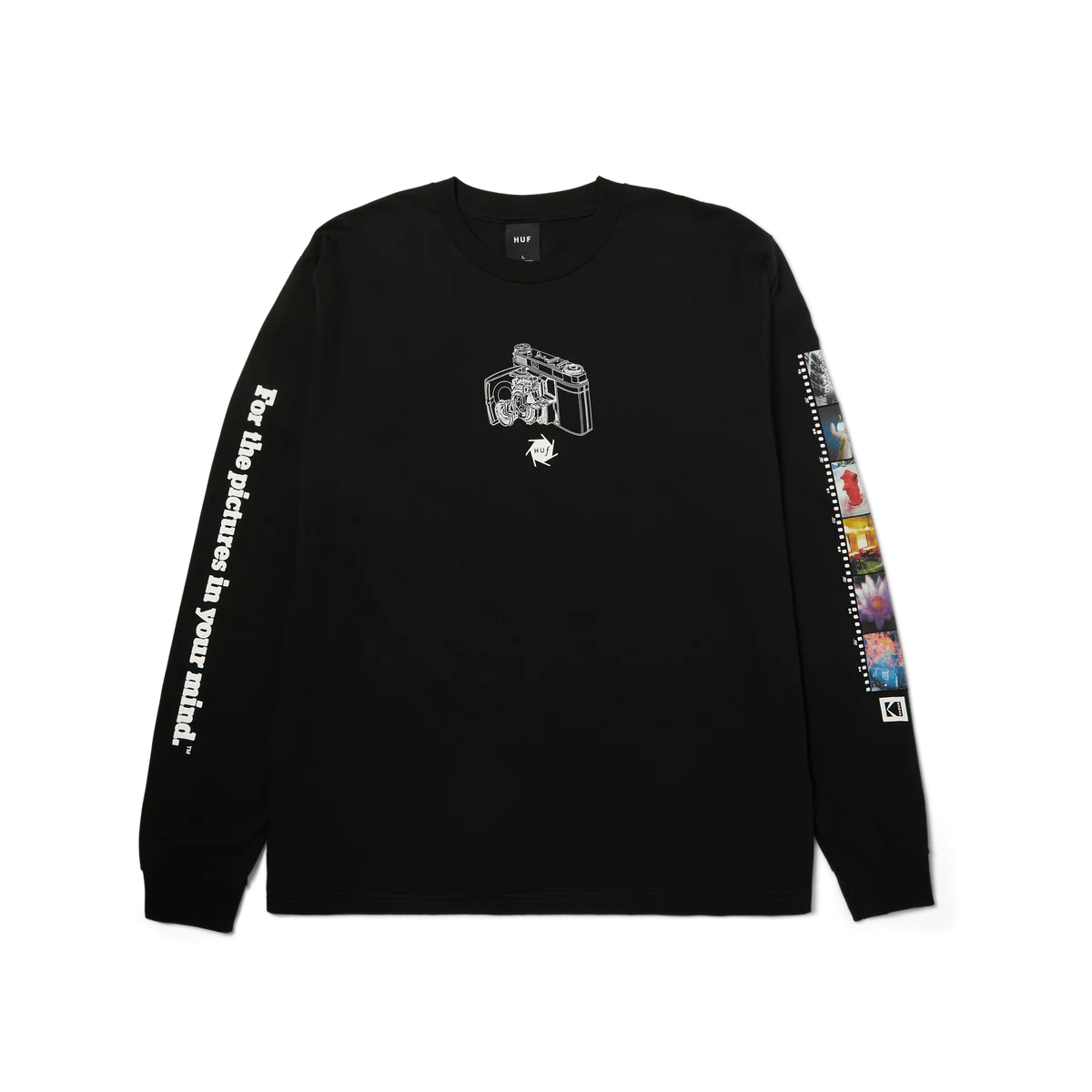 HUF X KODAK Inner Vision Long Sleeve T-Shirt Black Men's Long Sleeve T-Shirts Huf