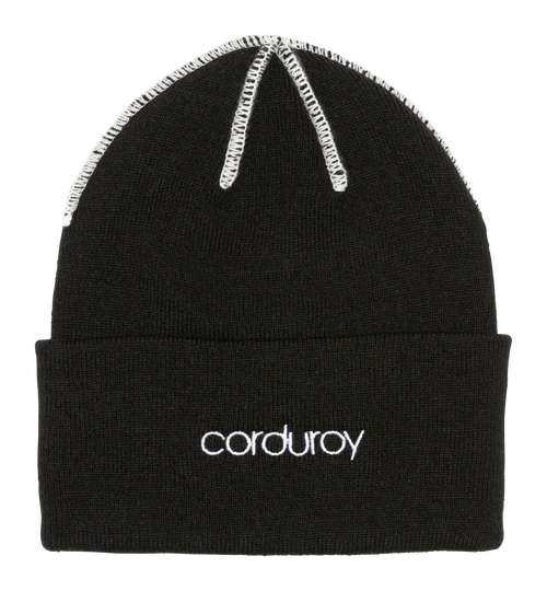 CORDUROY Inside Out Beanie Black Men's Beanies Corduroy