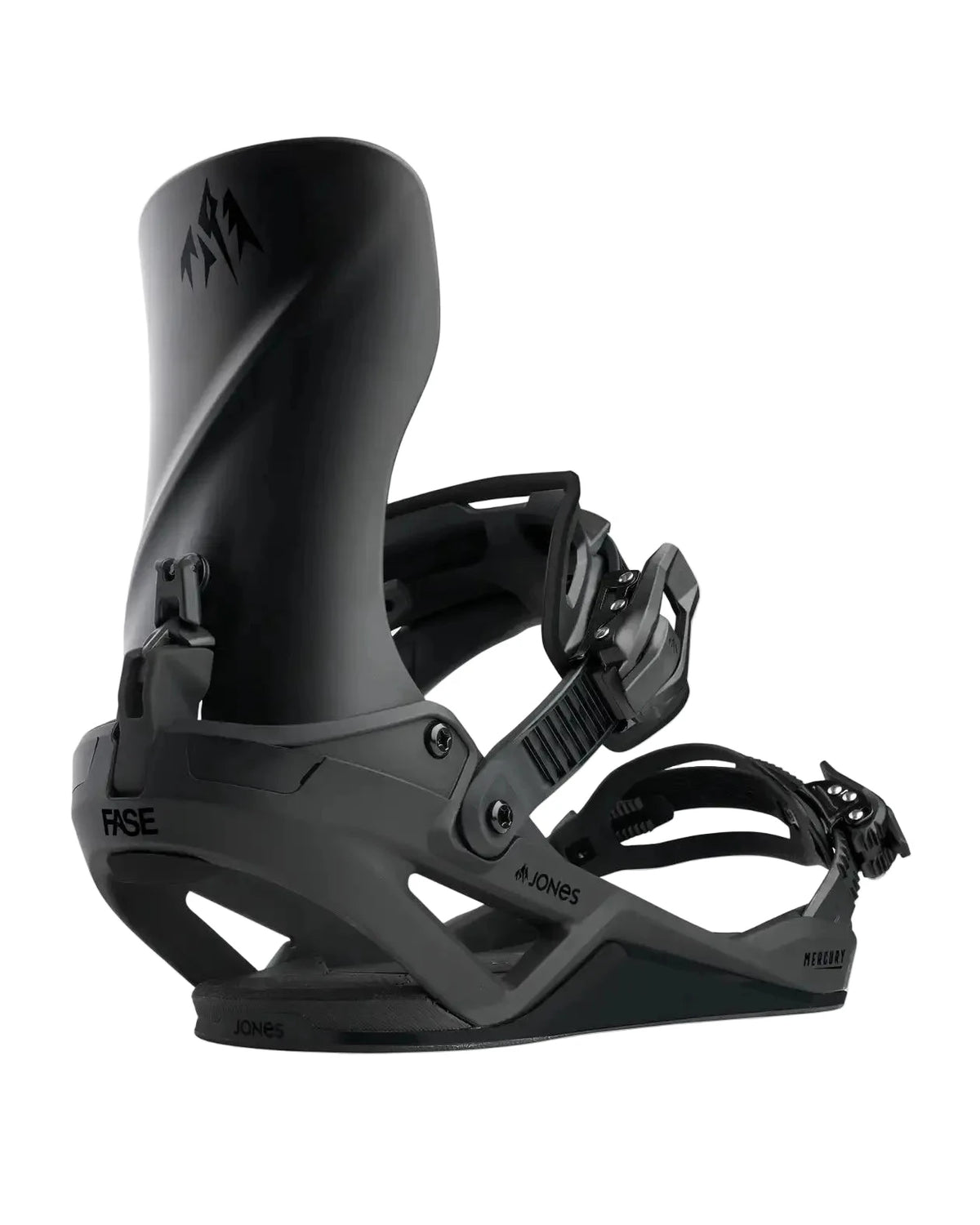 JONES Mercury FASE Snowboard Bindings Stealth Black 2027 Men's Snowboard Bindings Jones Snowboards