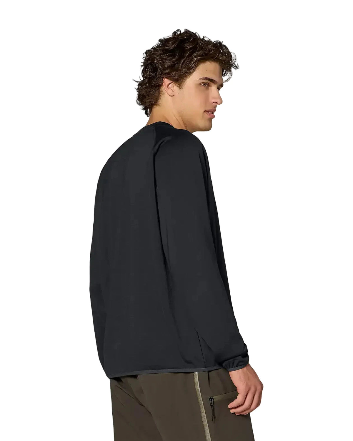 JONES Flagship Grid Fleece Crew Black Men's Base Layers Jones Snowboards