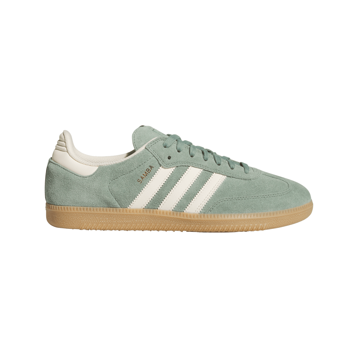 ADIDAS Women's Samba Shoes Silver Green/Wonder White/Gold Metallic Women's Skate Shoes Adidas