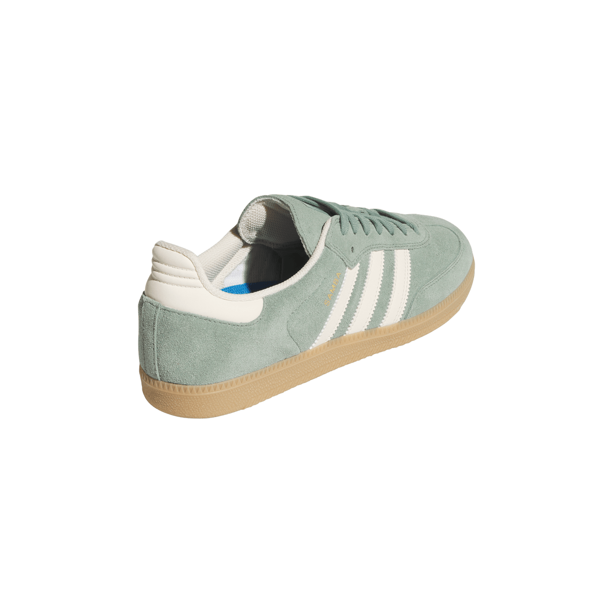 ADIDAS Women's Samba Shoes Silver Green/Wonder White/Gold Metallic Women's Skate Shoes Adidas