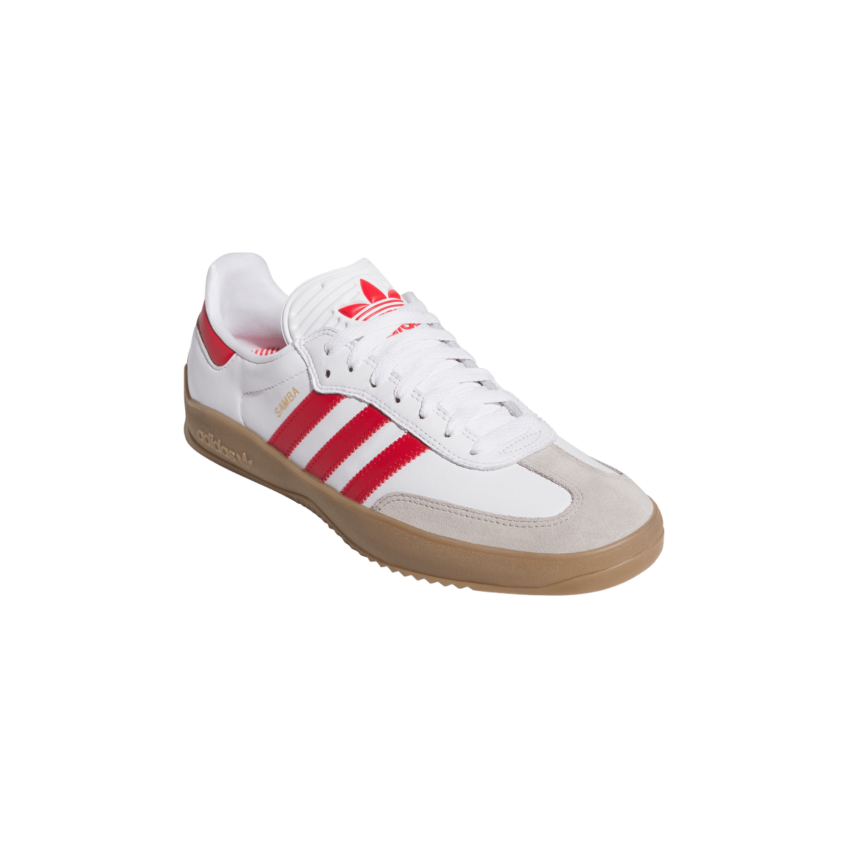 ADIDAS Puig Samba Shoes Cloud White/Better Scarlett/Gum4 Men's Skate Shoes Adidas