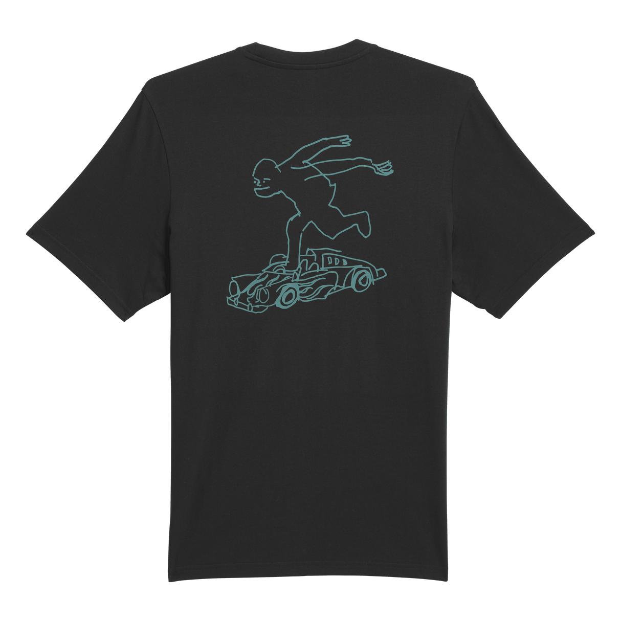 ADIDAS Shmoofoil Gonz Speedy T-Shirt Black/Preloved Teal Men's Short Sleeve T-Shirts Adidas