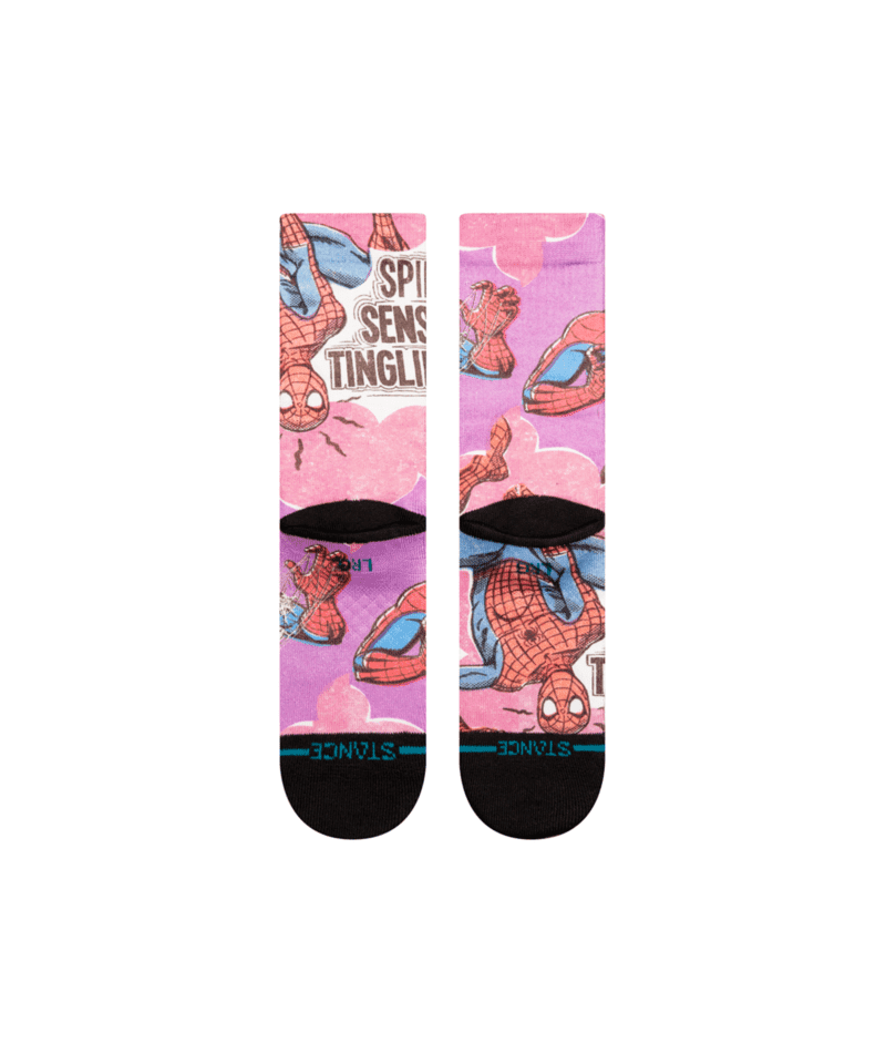STANCE Kids Marvel X Stance Spidey Sense Crew Socks Magenta Youth Socks Stance