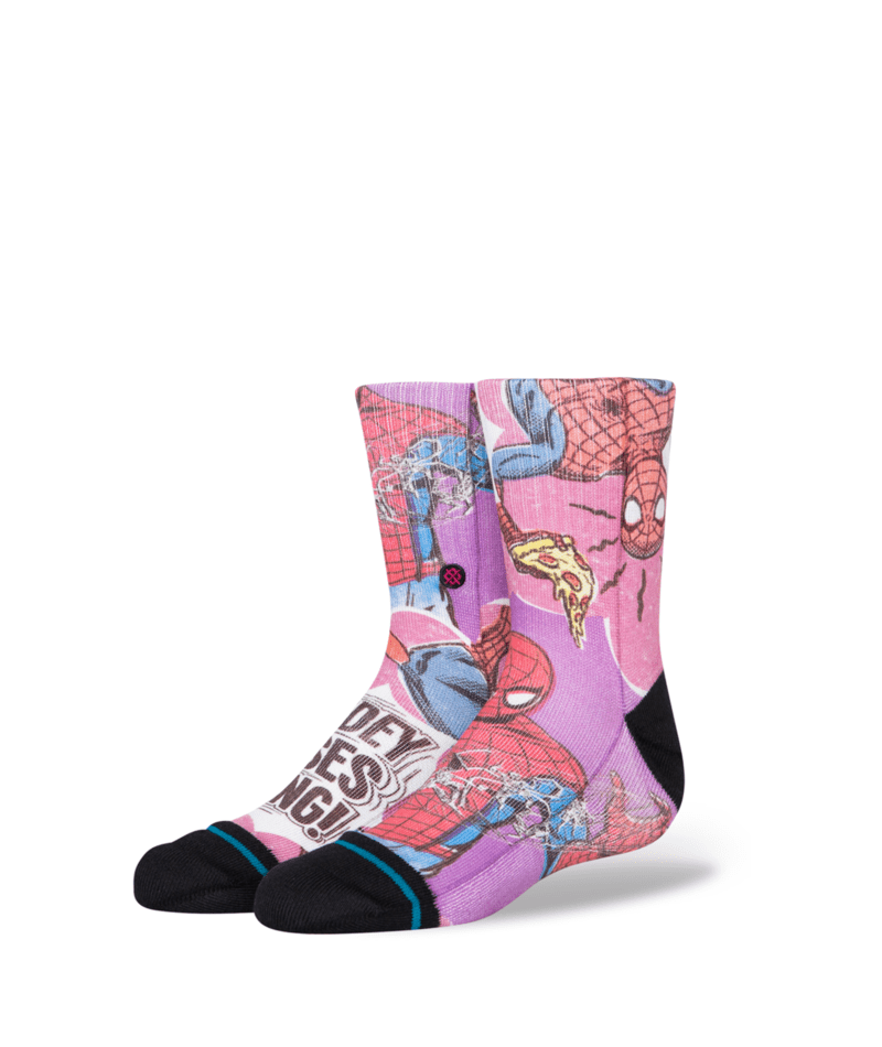 STANCE Kids Marvel X Stance Spidey Sense Crew Socks Magenta Youth Socks Stance