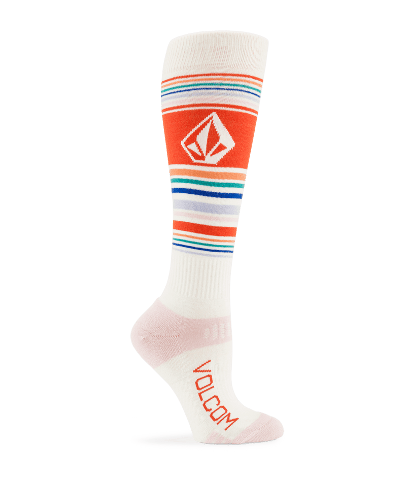 VOLCOM Women's Tundra Tech Snow Socks White Women's Snowboard Socks Volcom