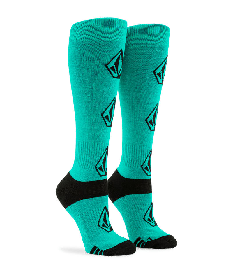VOLCOM Women's Sherwood Snow Socks Vibrant Green Women's Snowboard Socks Volcom