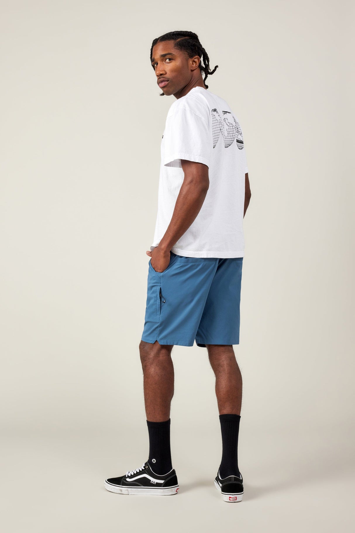 686 Everywhere Featherlight Chino Shorts Flint Blue Men's Hybrid Shorts 686