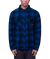 686 Sierra Fleece Flannel Moroccan Blue Plaid Men's Long Sleeve Button Up Shirts 686 