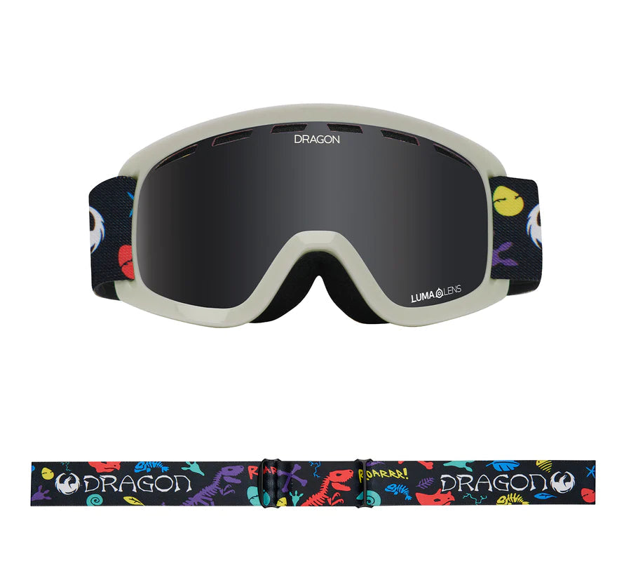 DRAGON Youth Lil Dinos- Lumalens Dark Smoke Snow Goggle Youth Snow Goggles Dragon
