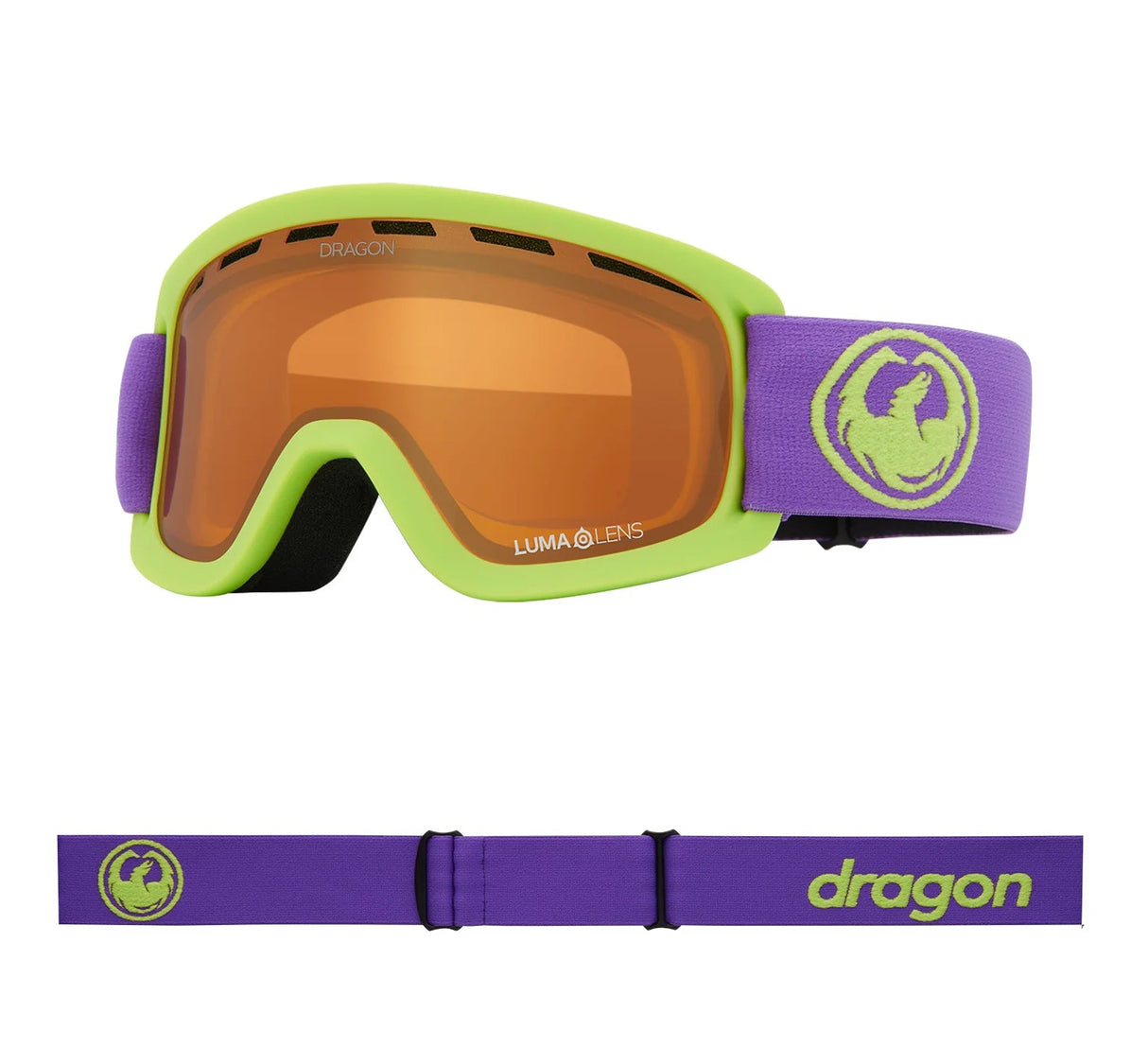 DRAGON Youth Lil D Murasaki- Lumalens Amber Snow Goggle Youth Snow Goggles Dragon
