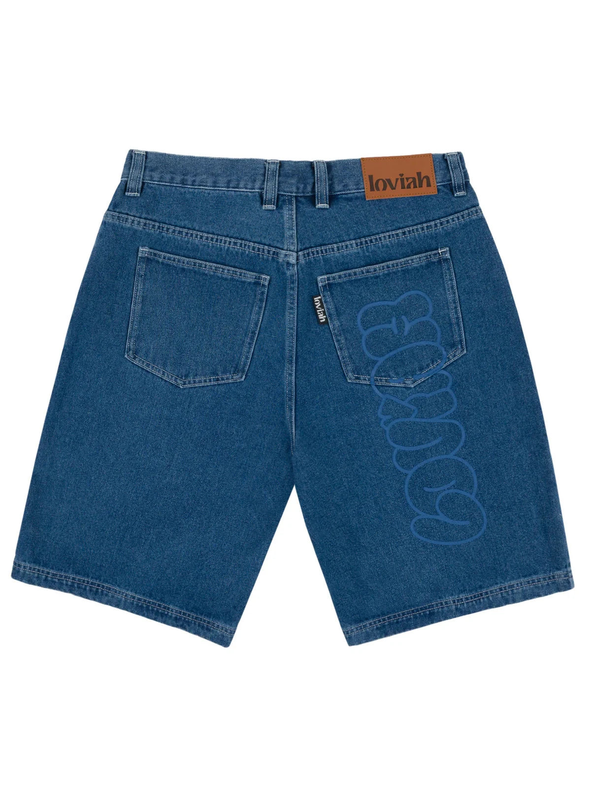 LOVIAH Jhorts Denim Shorts Indigo Medium Wash Men's Walkshorts Loviah