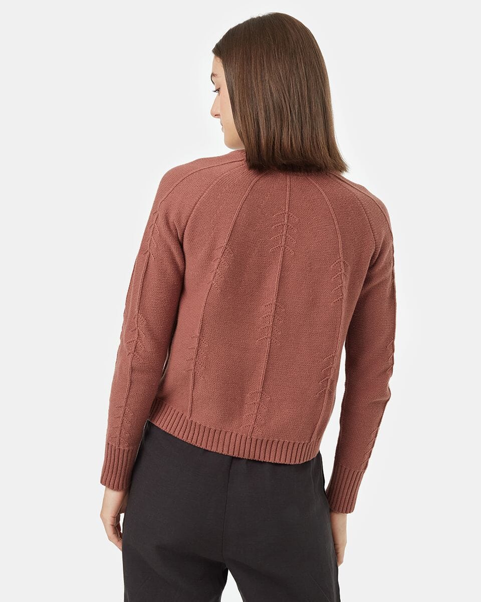 TENTREE Women's Highline TreeStitch Crew Sweater Mesa Red Women's Sweaters Tentree