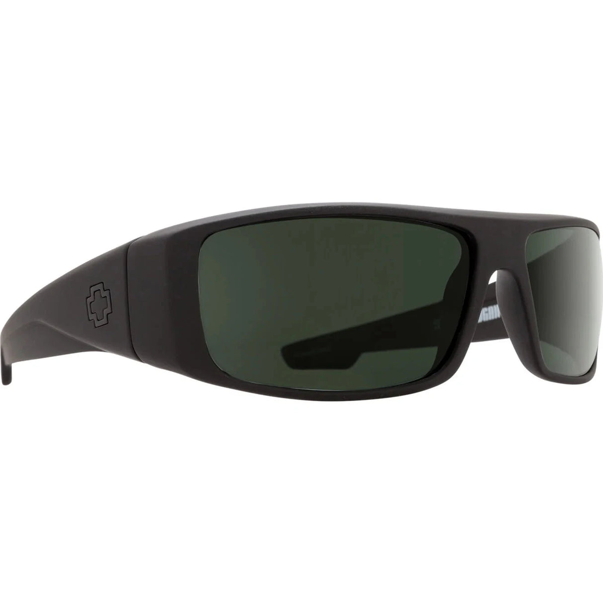 SPY Logan Soft Matte Black - Happy Grey Green Polarized Sunglasses Sunglasses Spy