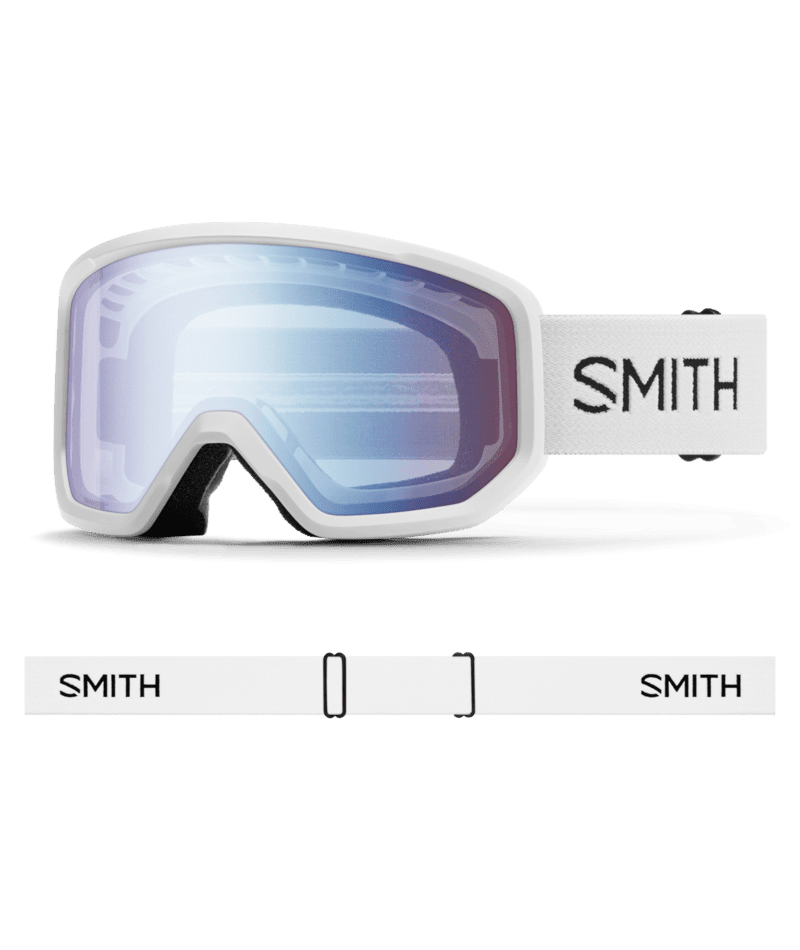 SMITH Transfer White - Blue Sensor Mirror Snow Goggle Snow Goggles Smith