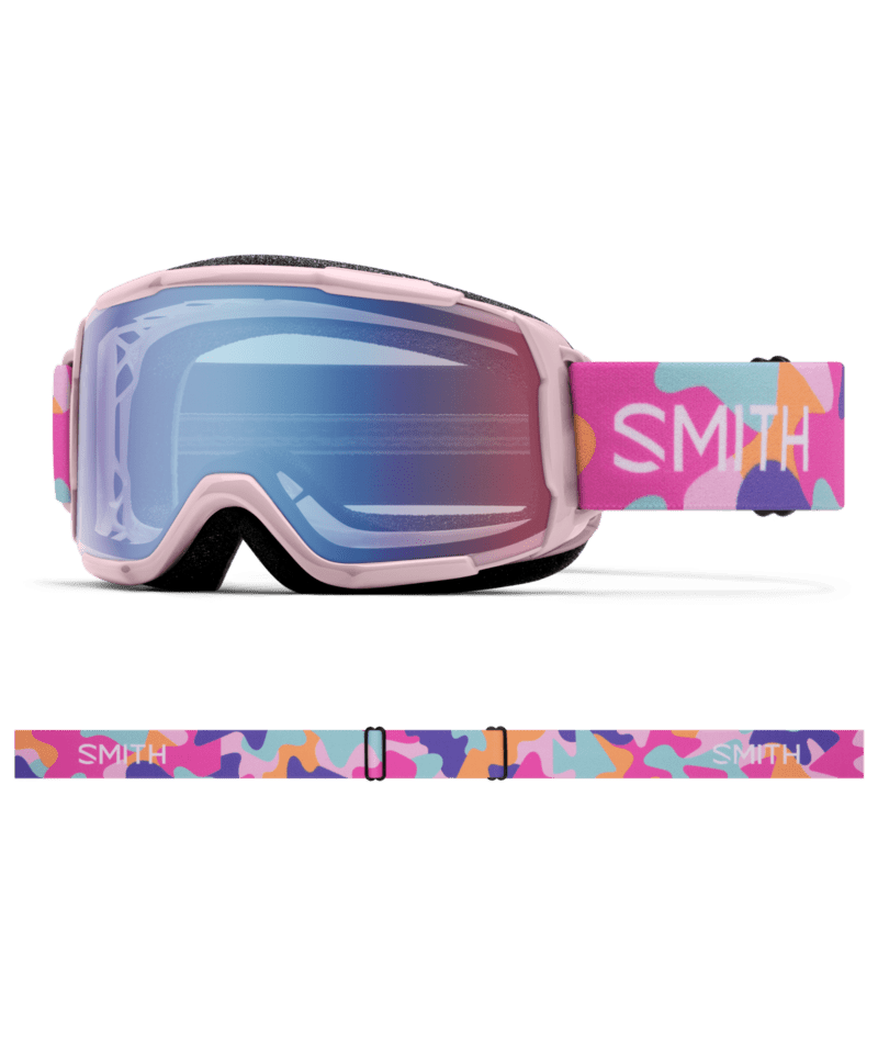 SMITH Grom Carnation Puzzle - Blue Sensor Mirror Youth Snow Goggle Youth Snow Goggles Smith