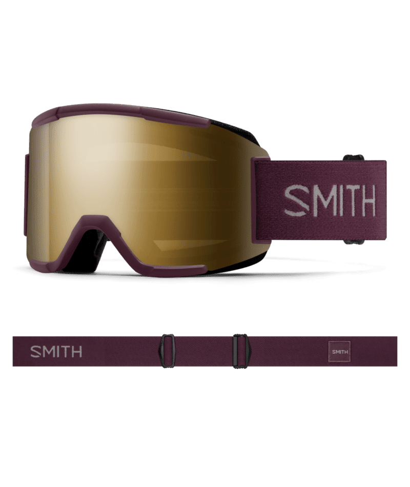 SMITH Squad Mystic - ChromaPop Sun Black Gold Mirror + Clear Snow Goggle Snow Goggles Smith